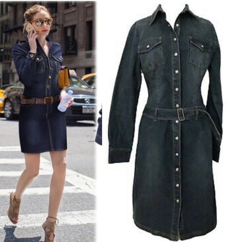 Moda International Denim Shirt Dress Size 4